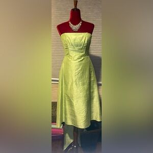 Watters & Watters Women’s Light Green Formal Tea Length Dress (M)